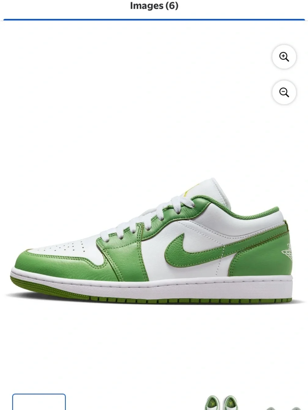 NIB Nike Air Jordan Low - White/Green Men's Sneakers size 9
